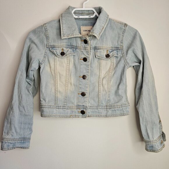 Girls Cherokee Light Acid Wash Denim Jean Jacket, M 7/8 - Picture 2 of 13